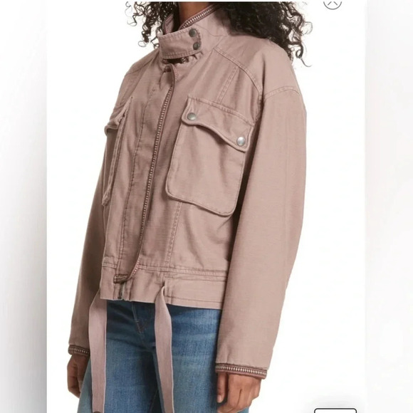 Free People Flight Line Bomber Jacket Size S - Picture 1 of 14